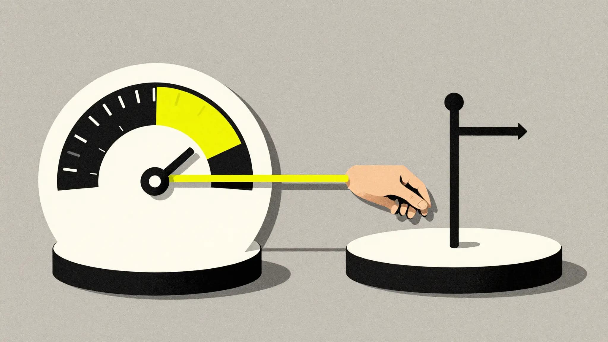 A platform performance gauge and a profit ledger connected by one shared measure.